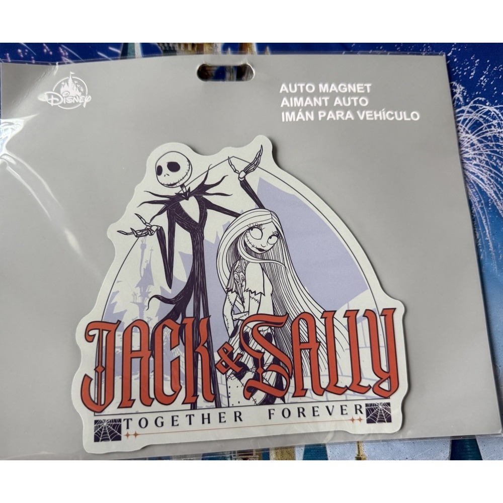 Disney Parks 2026 Jack & Sally Car Magnet Nightmare Before Christmas Together